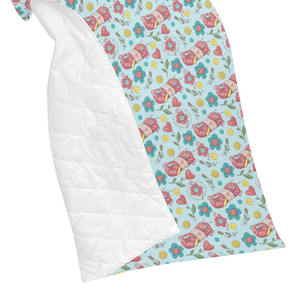 Crochet Pattern Print Design 01 Premium Quilt