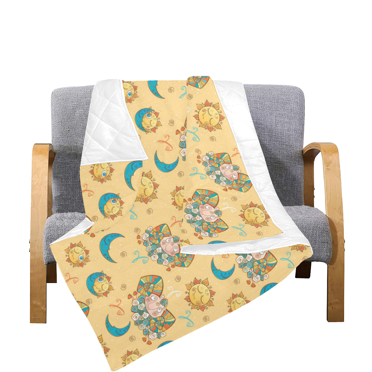 Aries Zodiac Pattern Print Design 03 Premium Quilt