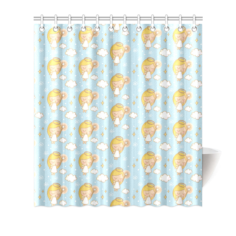 Angel Pattern Print Design 05 Shower Curtain