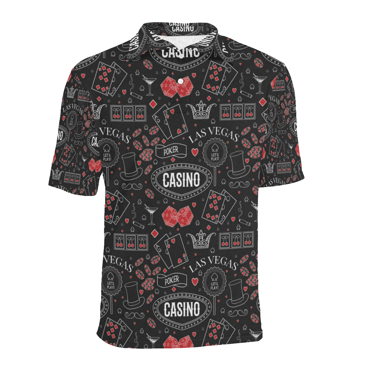 Casino Pattern Print Design 04 Men Polo Shirt