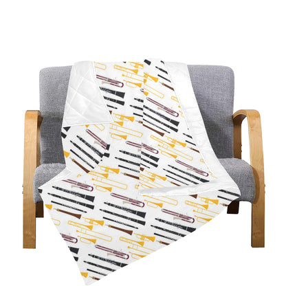 Clarinet Pattern Print Design 01 Premium Quilt