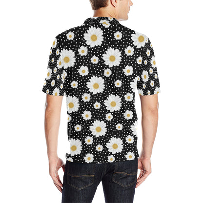 Daisy Pattern Print Design DS02 Men Polo Shirt