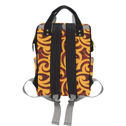 Maori Pattern Print Design 02 Diaper Bag Backpack