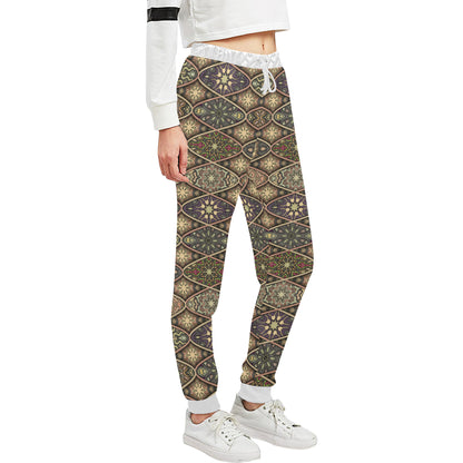 Mandala Motif Themed Design Print Unisex Sweatpants