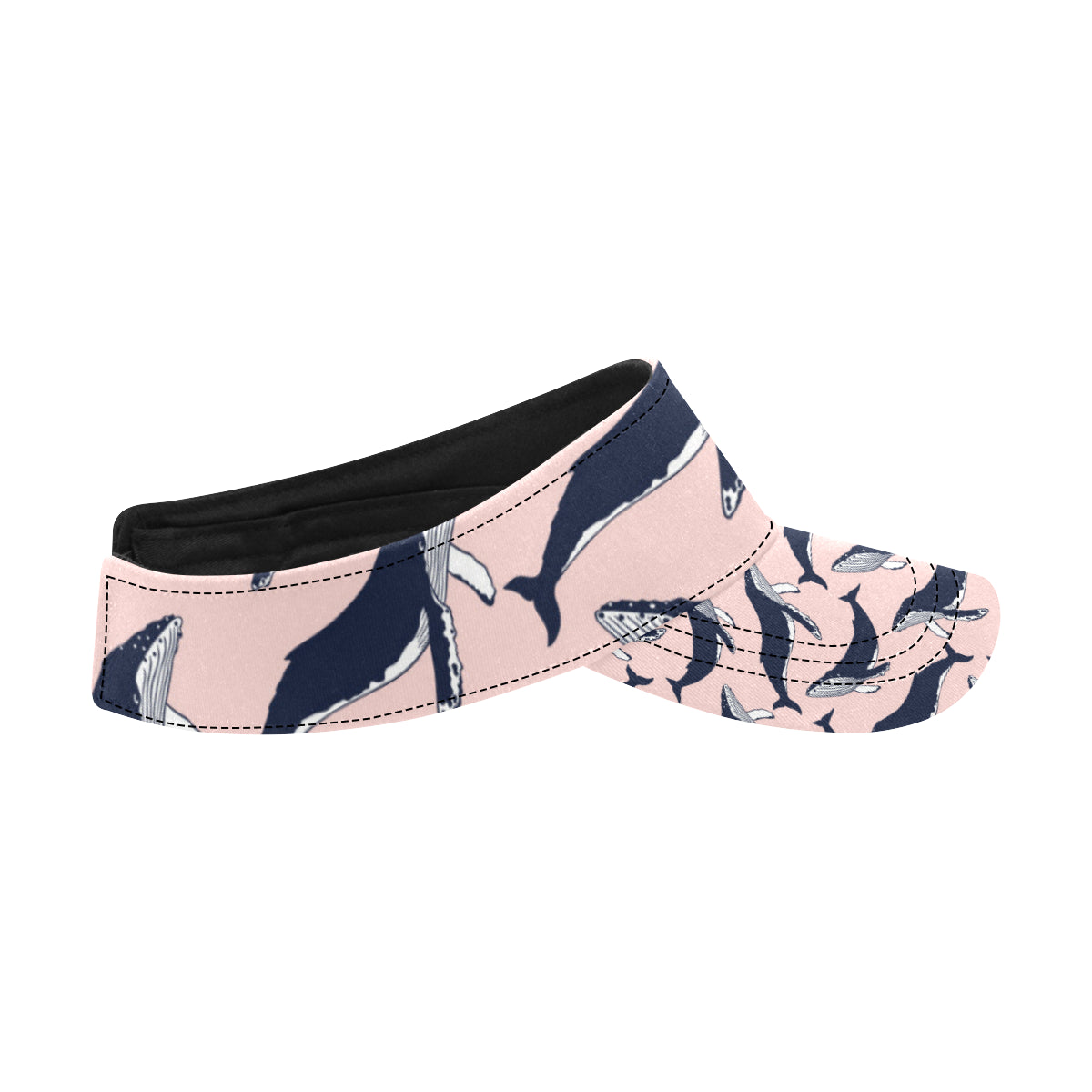 Humpback Whale Pattern Print Design 02 Unisex Sun Visor