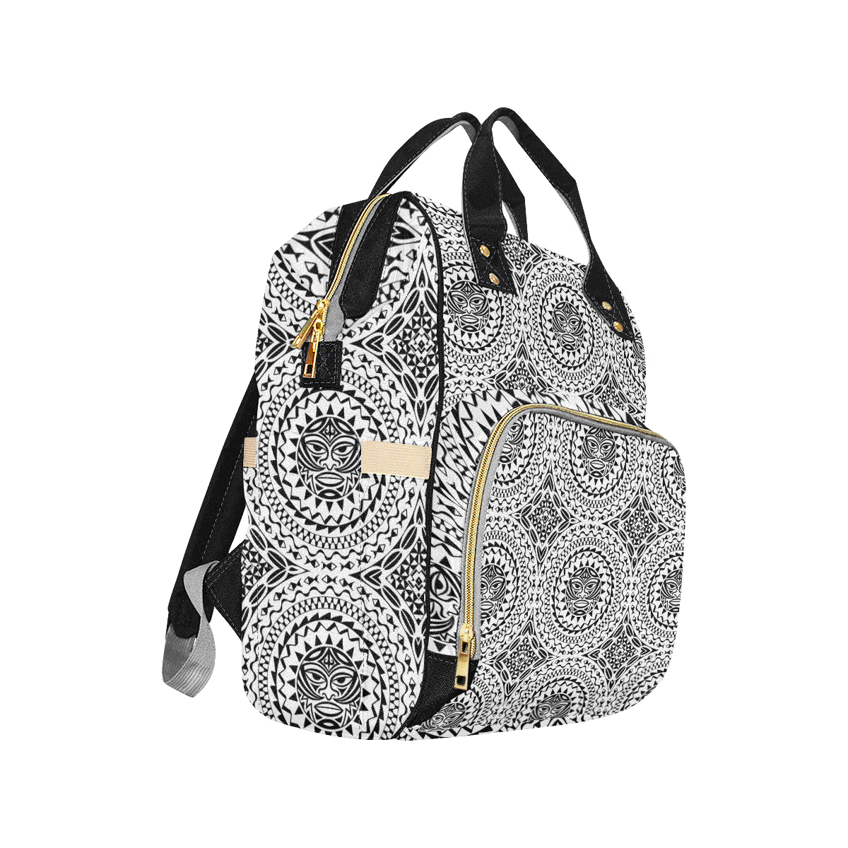 Polynesian Tribal Mask Diaper Bag Backpack