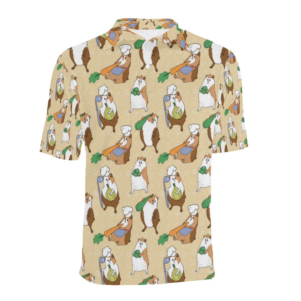 Guinea Pig Pattern Print Design 03 Men Polo Shirt