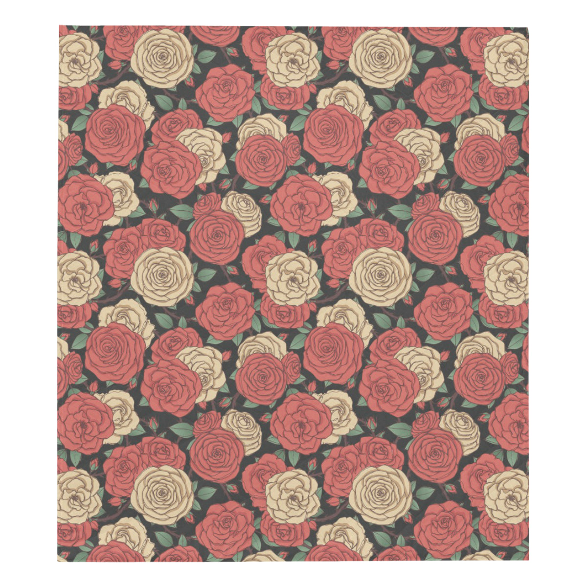 Camellia Pattern Print Design CM01 Premium Quilt