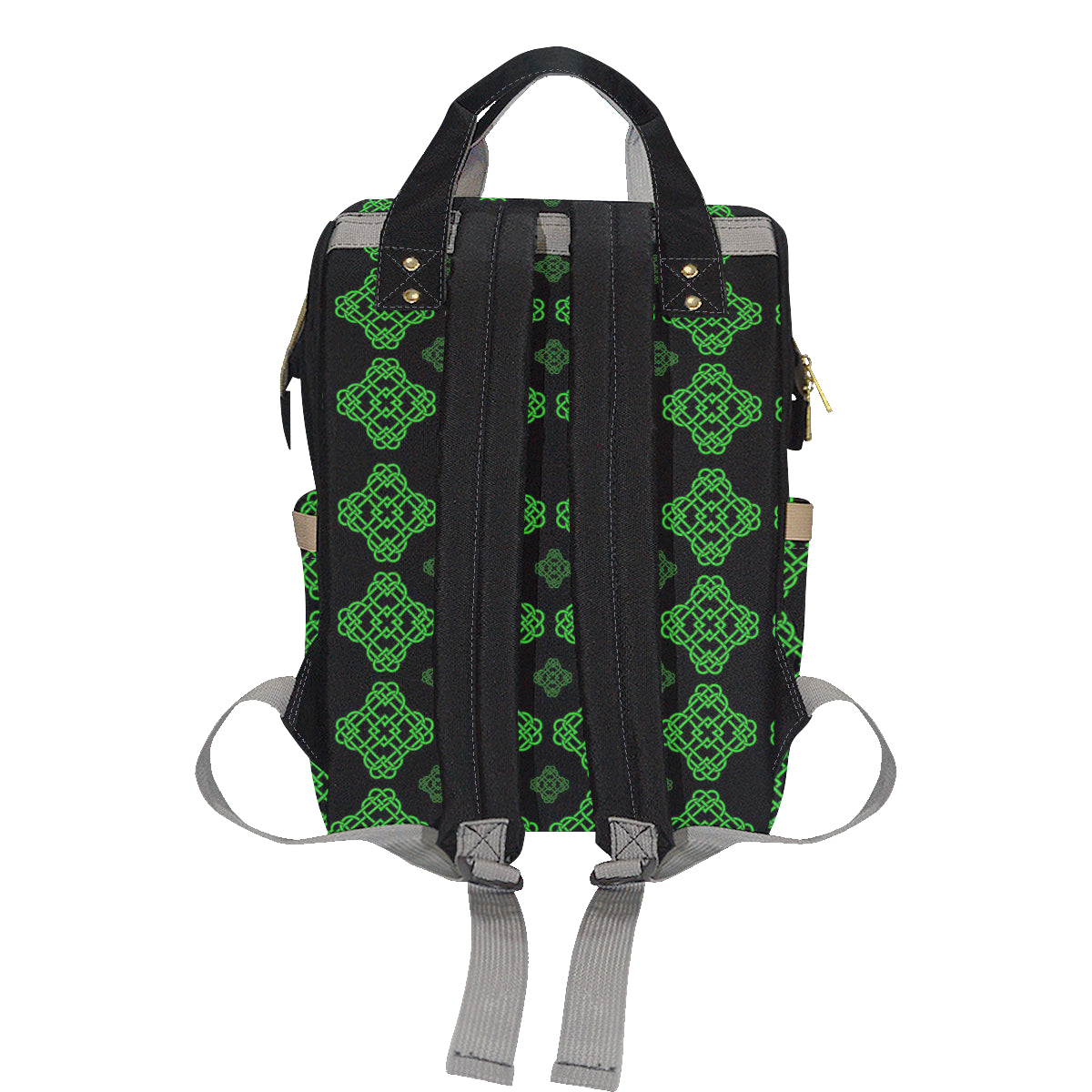 Celtic Knot Green Neon Design Diaper Bag Backpack