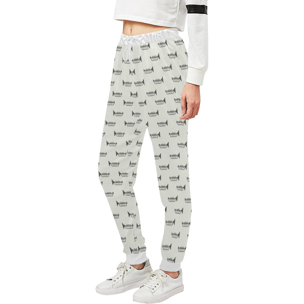 Trumpet Pattern Themed Print Unisex Sweatpants