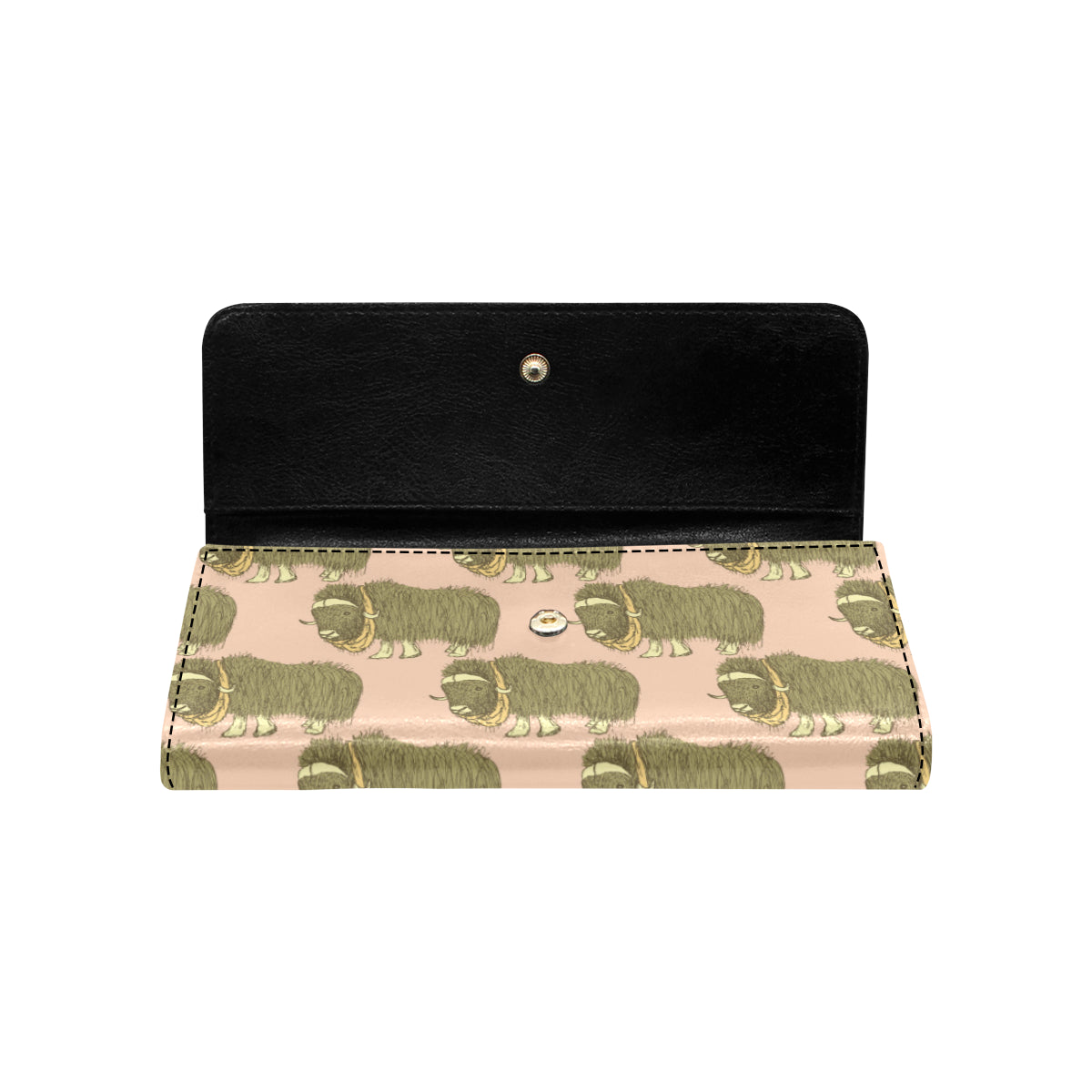 Yak Pattern Print Design 01 Women's Trifold Wallet