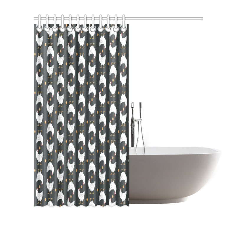 Chicken Pattern Print Design 06 Shower Curtain