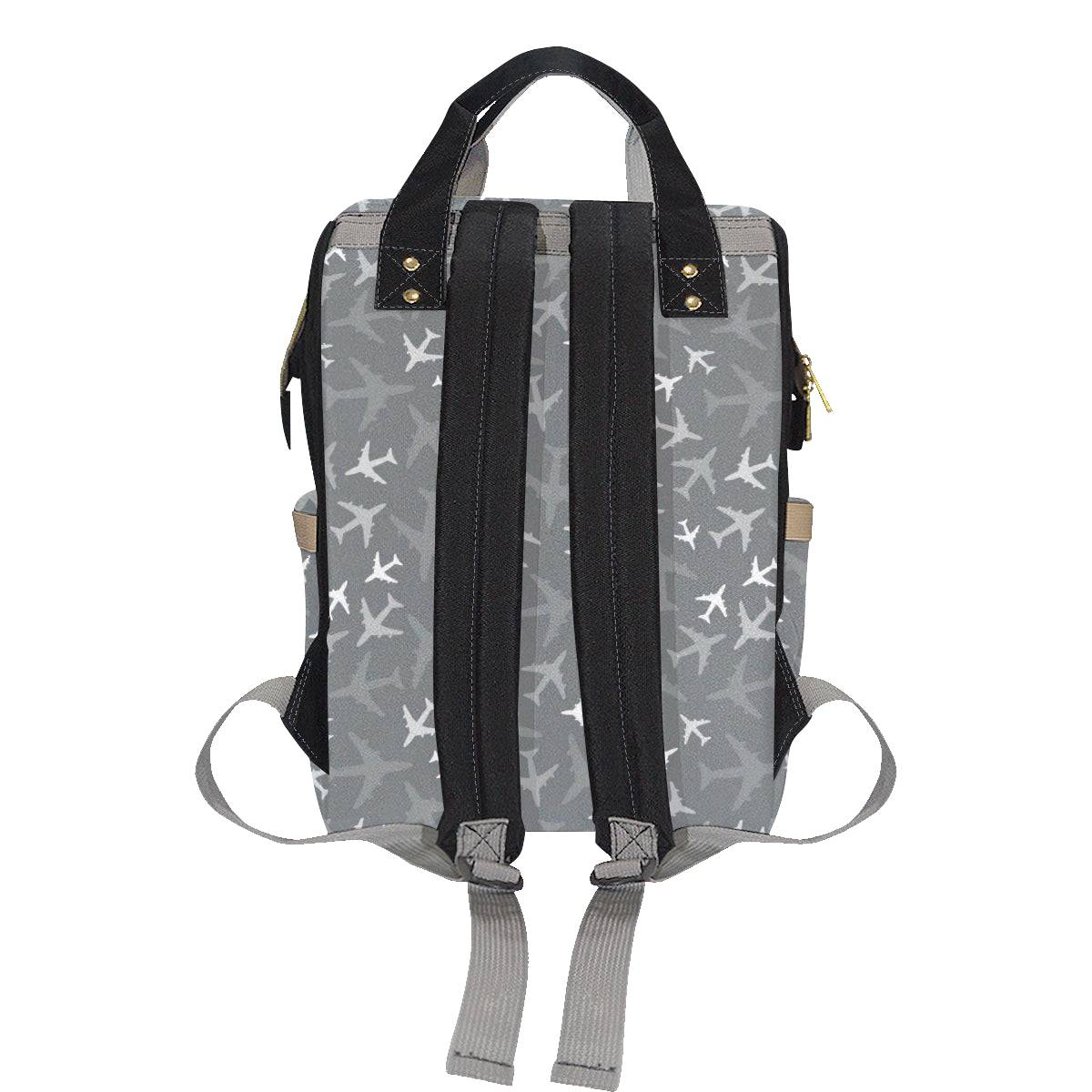 Airplane Pattern Print Design 02 Diaper Bag Backpack