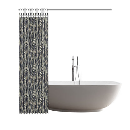 Banana Leaf Pattern Print Design 07 Shower Curtain