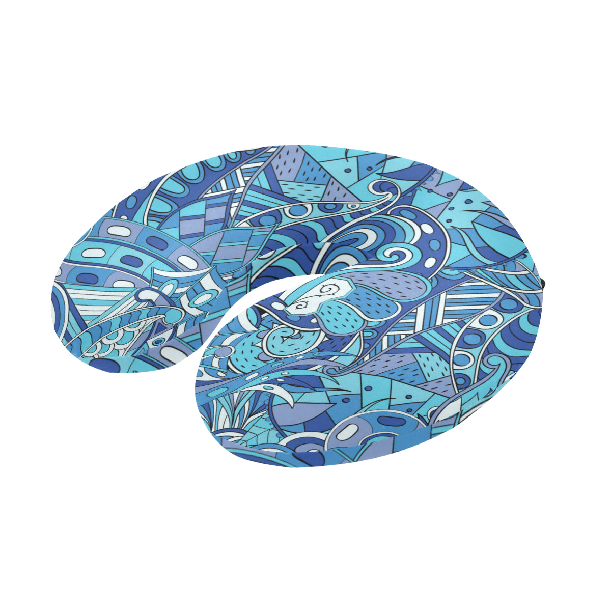 Funky Retro Pattern Print Design A02 U-Shaped Travel Neck Pillow