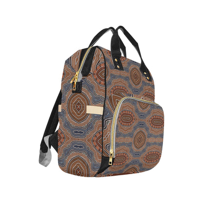 Aboriginal Pattern Print Design 01 Diaper Bag Backpack