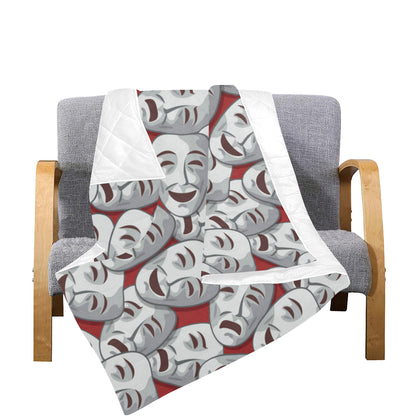 Acting Mask Pattern Print Design 01 Premium Quilt