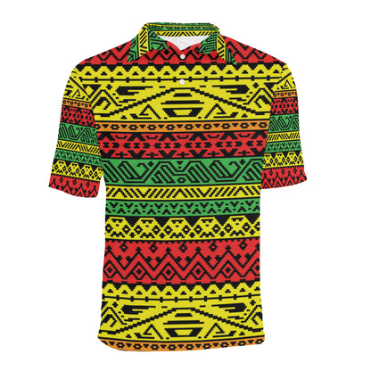 Rastafarian Pattern Print Design A02 Men Polo Shirt