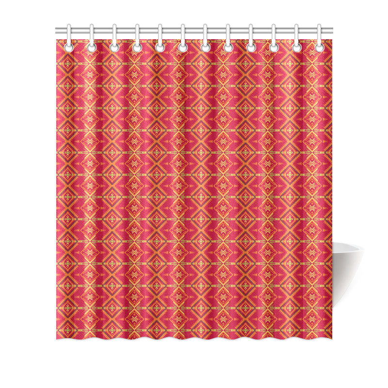 Southwest Aztec Design Themed Print Shower Curtain