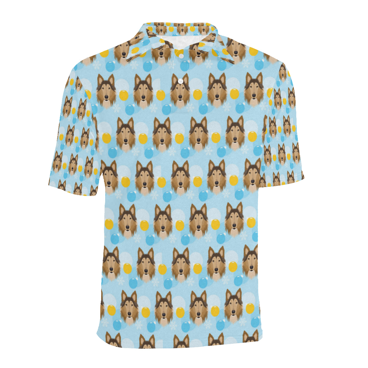 Collies Pattern Print Design 02 Men Polo Shirt