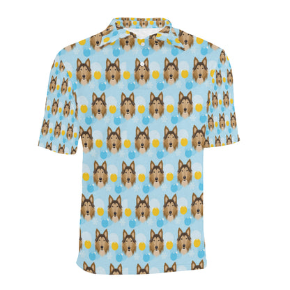 Collies Pattern Print Design 02 Men Polo Shirt