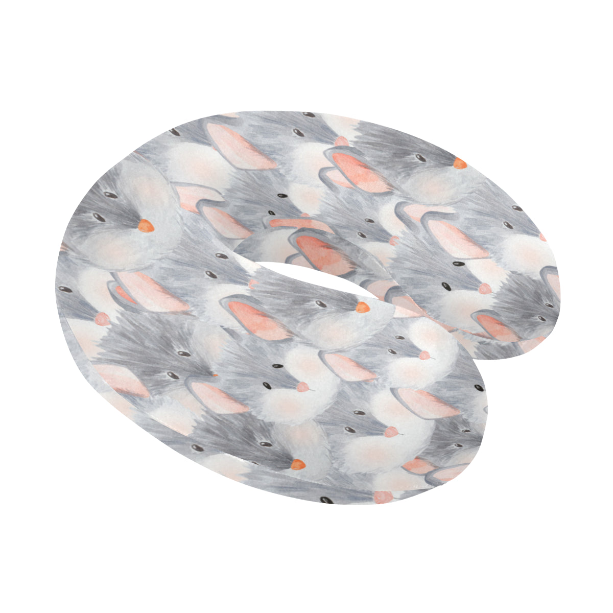 Rat Baby Pattern Print Design 02 U-Shaped Travel Neck Pillow