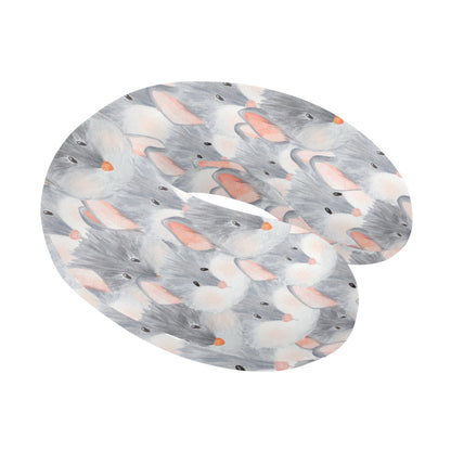 Rat Baby Pattern Print Design 02 U-Shaped Travel Neck Pillow