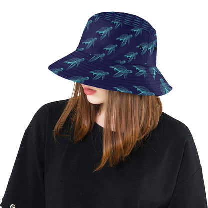 Sea Turtle Pattern Print Design T04 Unisex Bucket Hat