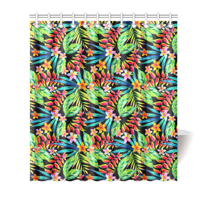 Heliconia Pattern Print Design HL09 Shower Curtain