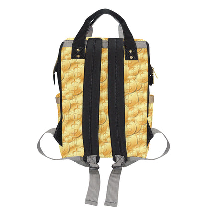 Dollar Pattern Print Design DO03 Diaper Bag Backpack