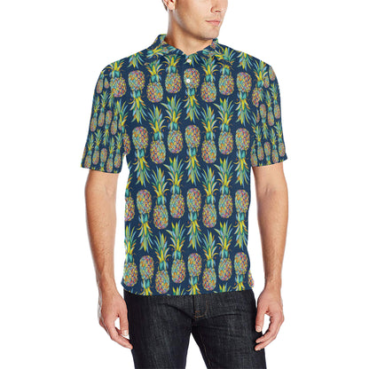 Pineapple Color Art Men Polo Shirt