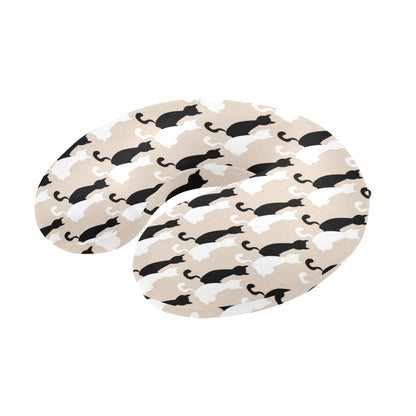 Cat Pattern Print Design 04 U-Shaped Travel Neck Pillow