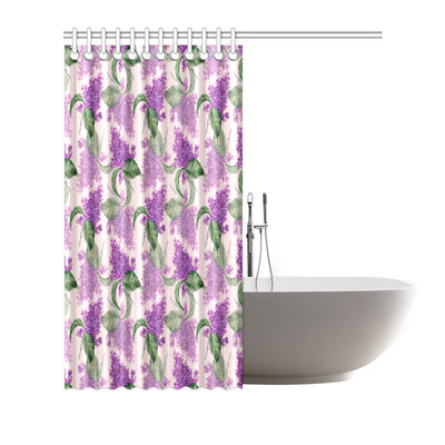 Lilac Pattern Print Design LI02 Shower Curtain