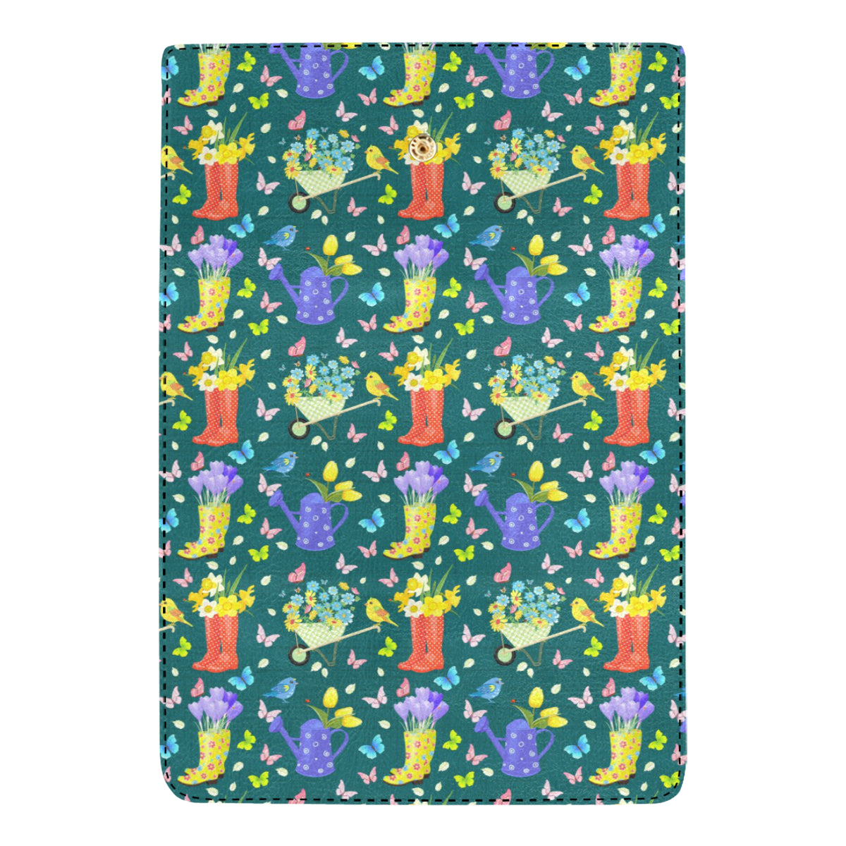 Gardening Pattern Print Design G08 Women's Trifold Wallet