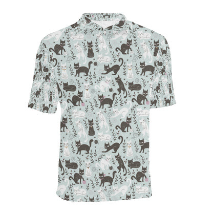 Cat Pattern Print Design 08 Men Polo Shirt