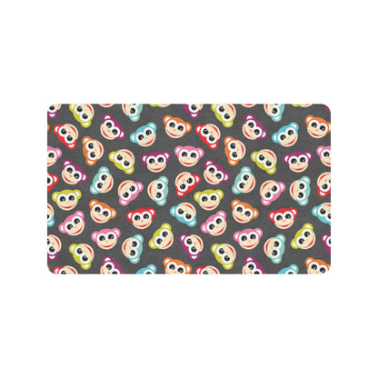Monkey Head Design Themed Print Rubber Doormat