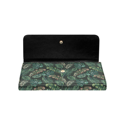 Banana Leaf Pattern Print Design 05 Women's Trifold Wallet