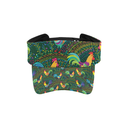 Rooster Pattern Print Design A01 Unisex Sun Visor