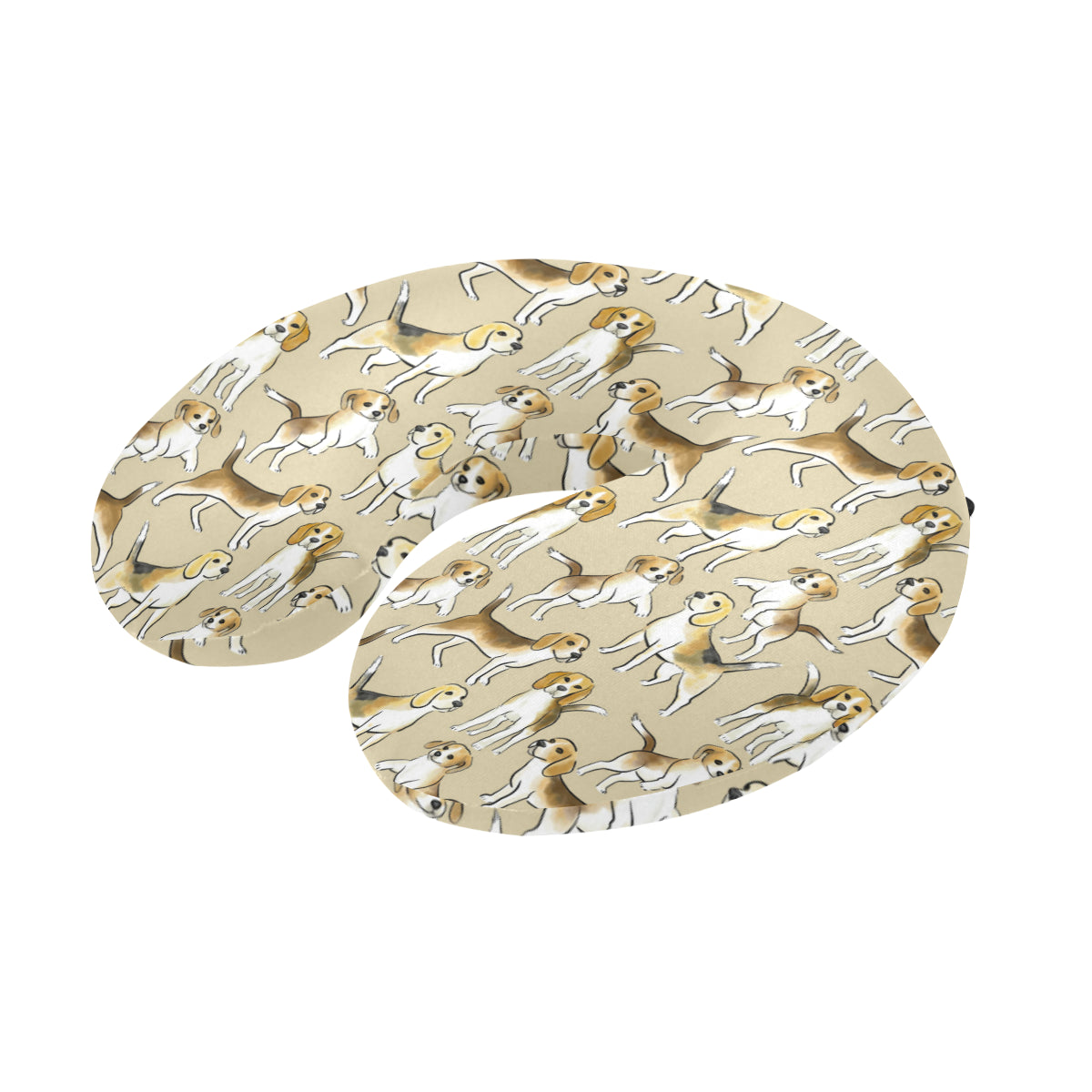 Beagle Pattern Print Design 04 U-Shaped Travel Neck Pillow