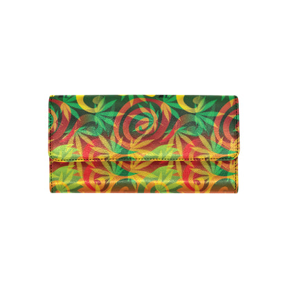 Rastafarian Pattern Print Design A01 Women's Trifold Wallet