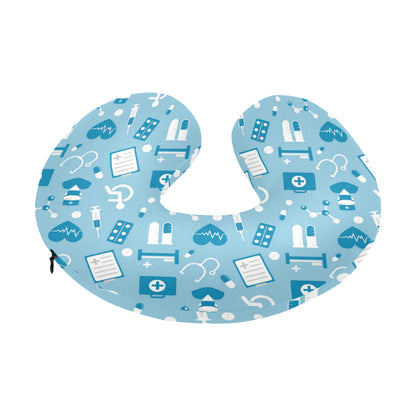 Medical Pattern Print Design 05 U-Shaped Travel Neck Pillow
