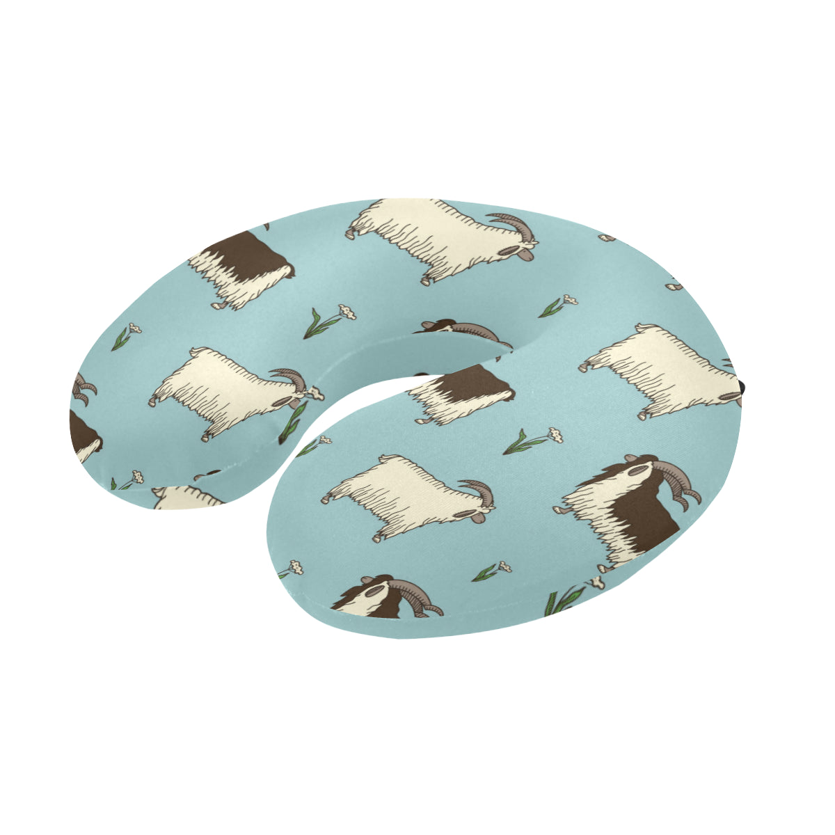 Goat Pattern Print Design 02 U-Shaped Travel Neck Pillow