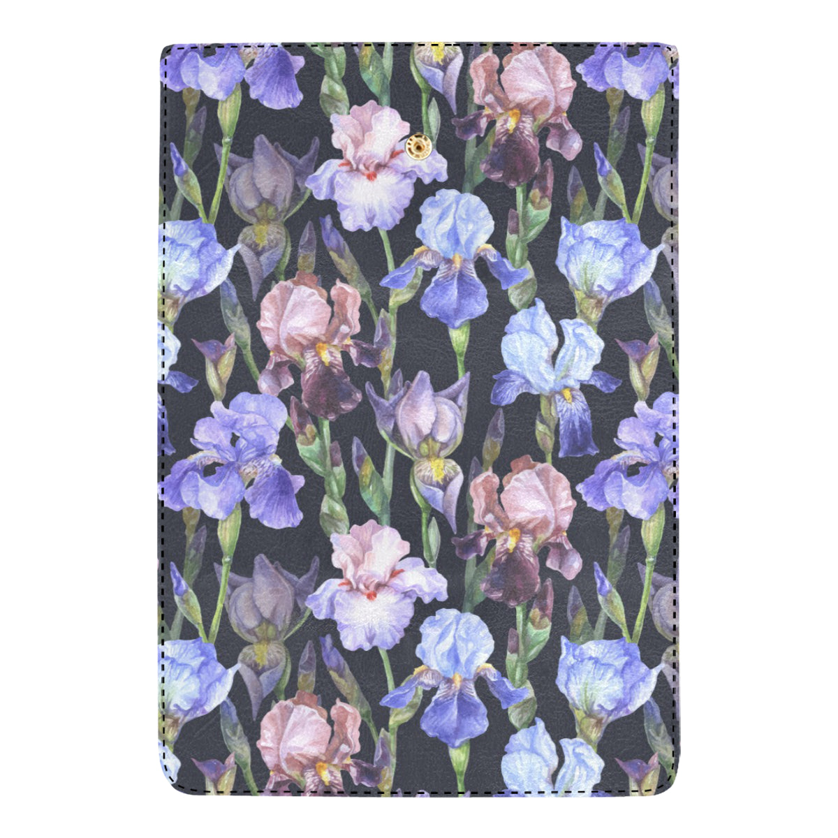 Iris Pattern Print Design IR04 Women's Trifold Wallet