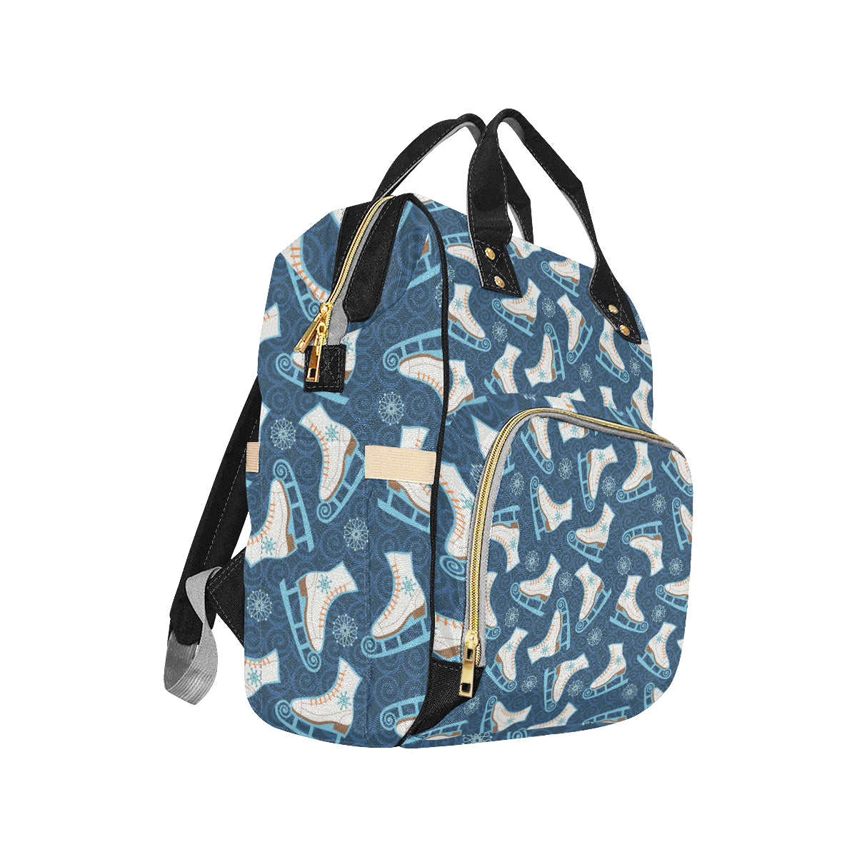 Ice Skate Pattern Print Design 01 Diaper Bag Backpack