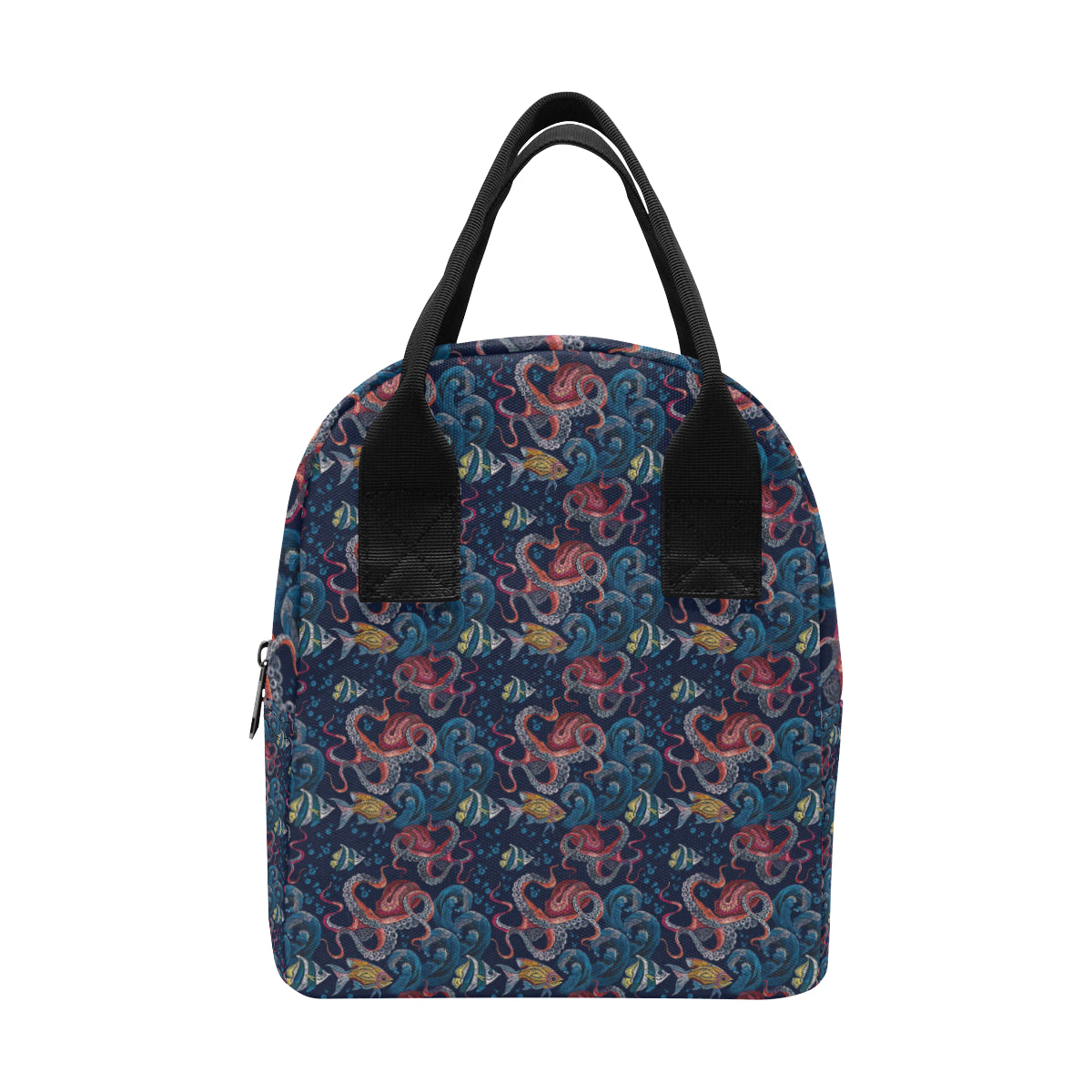 Octopus Deep Sea Print Themed Insulated Lunch Bag