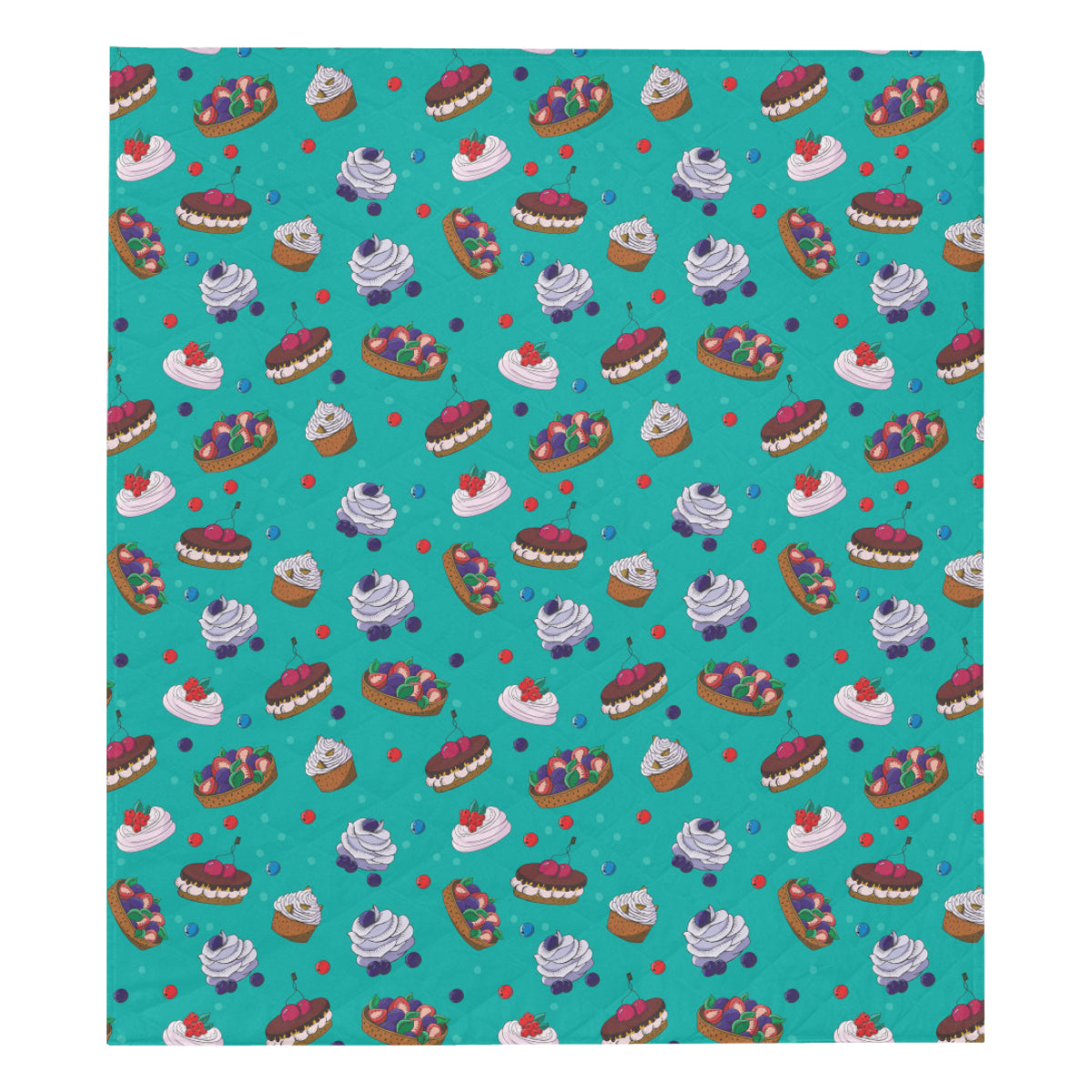 Cake Pattern Print Design 07 Premium Quilt