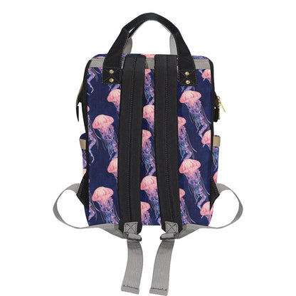 Jellyfish Pattern Print Design 03 Diaper Bag Backpack