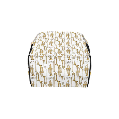 Trombone Pattern Print Design 04 Diaper Bag Backpack