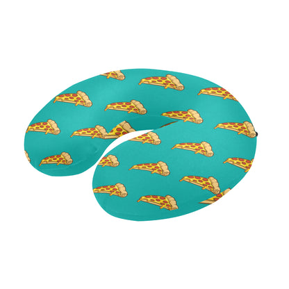 Pizza Pattern Print Design A03 U-Shaped Travel Neck Pillow