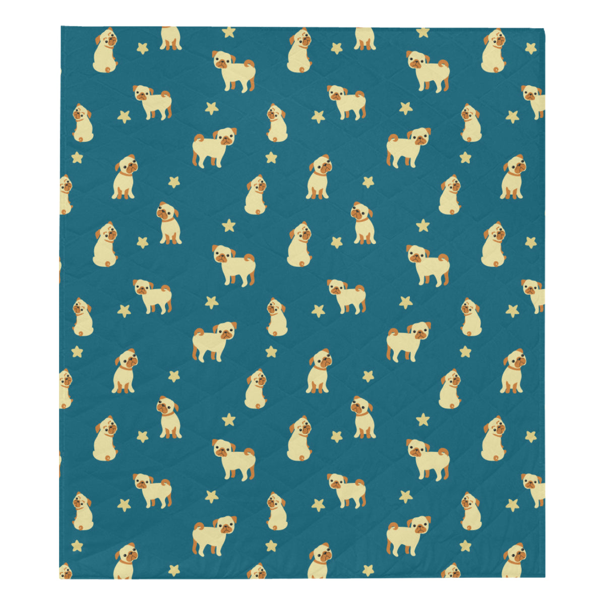 Pug Pattern Print Design A06 Premium Quilt